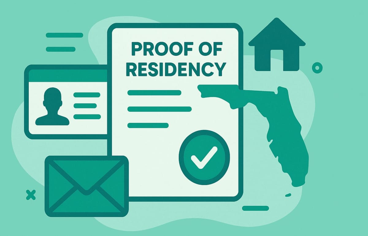 Proof of Residency in Florida