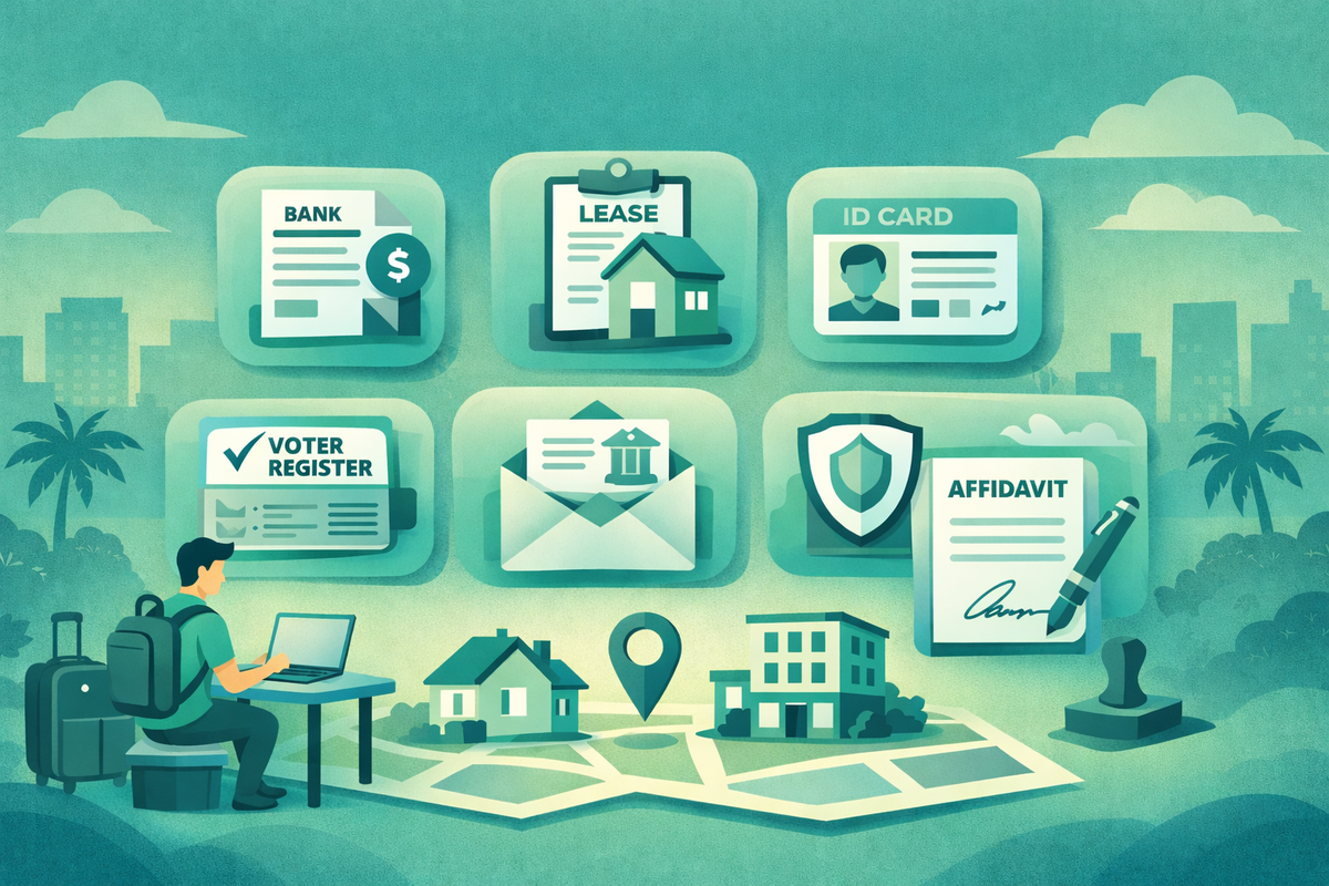 how to prove US residency without utility bill