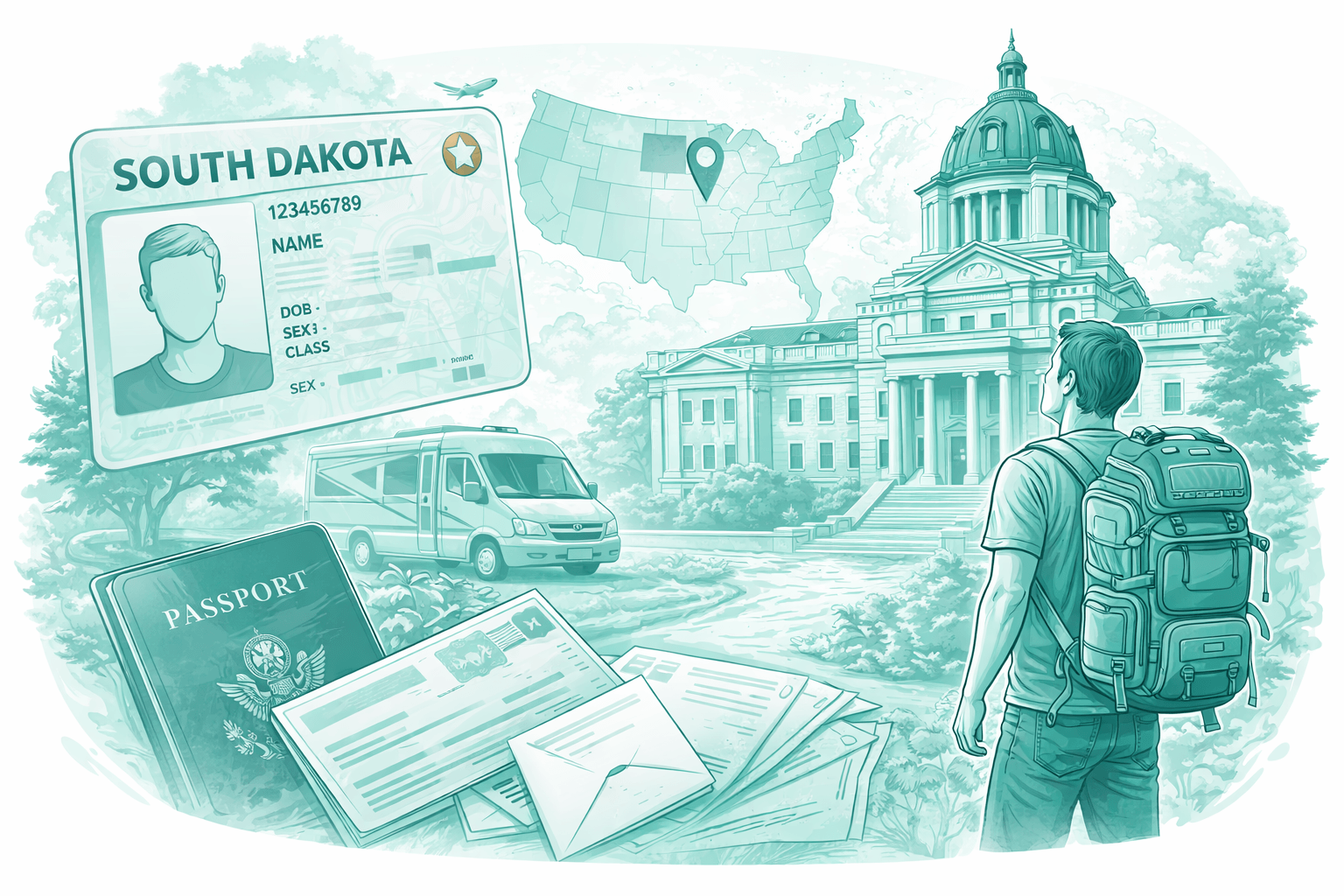 South Dakota driver’s license requirements for non-residents & digital nomads
